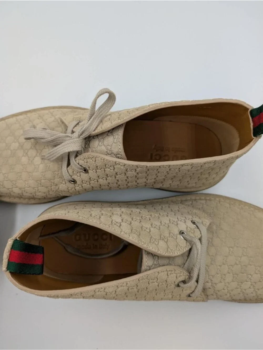 Gucci Men’s GG Monogram Suede Ankle Boots Desert UK9.5 831283